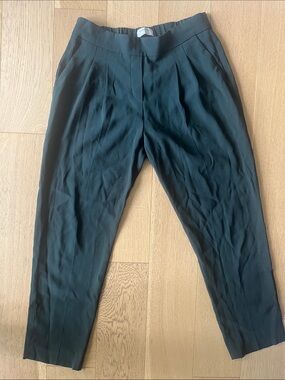 Babaton Scarab Green Slim Tapered Dress Pants
